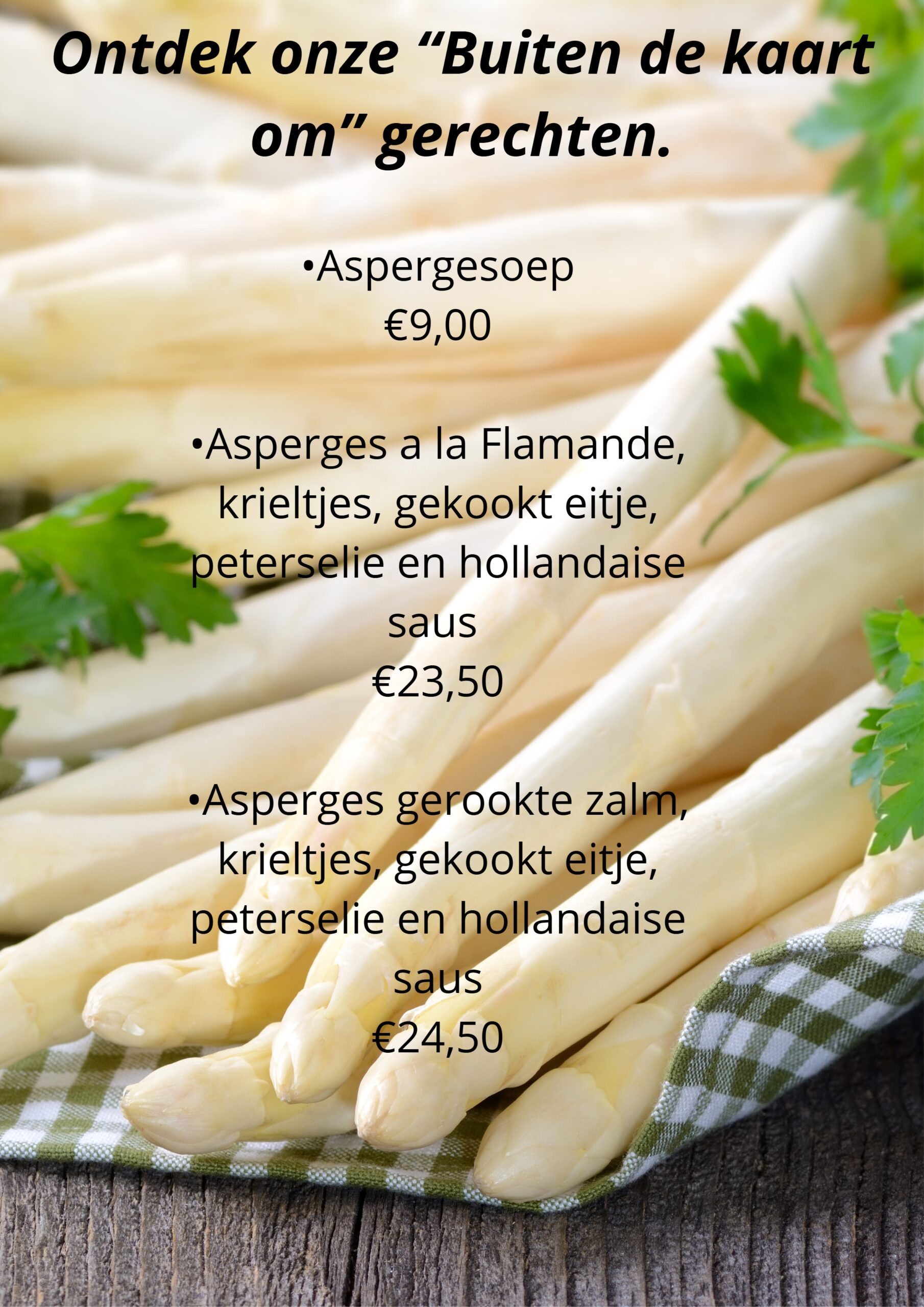 Asperges menu